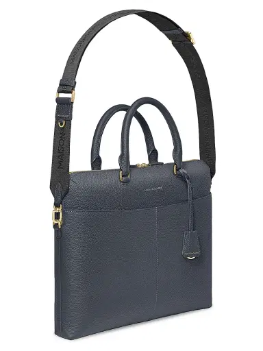 MAISON de SABRÉ Men's Leather Laptop Bag - Graphite Grey | Thumbnail 3 MAISON de SABRÉ Men's Leather Laptop Bag - Graphite Grey | Thumbnail 3