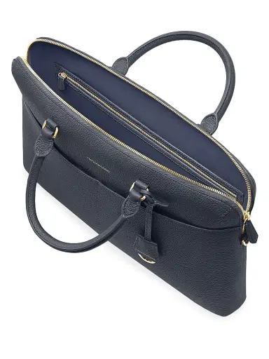 MAISON de SABRÉ Men's Leather Laptop Bag - Graphite Grey | Thumbnail 4 MAISON de SABRÉ Men's Leather Laptop Bag - Graphite Grey | Thumbnail 4