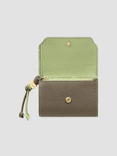 MAISON de SABRÉ Women's Leather Trifold Wallet - Cashmere Matcha | Thumbnail 4 MAISON de SABRÉ Women's Leather Trifold Wallet - Cashmere Matcha | Thumbnail 4