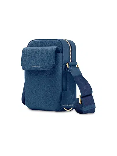 MAISON de SABRÉ Leather Messenger Bag - Pacific Blue | Thumbnail 3 MAISON de SABRÉ Leather Messenger Bag - Pacific Blue | Thumbnail 3