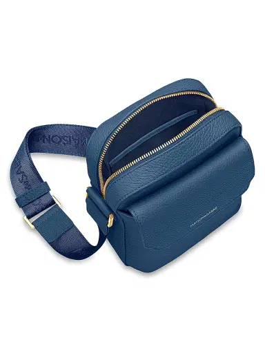 MAISON de SABRÉ Leather Messenger Bag - Pacific Blue | Thumbnail 4 MAISON de SABRÉ Leather Messenger Bag - Pacific Blue | Thumbnail 4