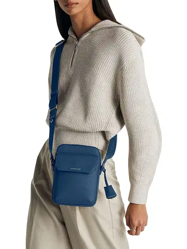 MAISON de SABRÉ Leather Messenger Bag - Pacific Blue | Thumbnail 8 MAISON de SABRÉ Leather Messenger Bag - Pacific Blue | Thumbnail 8