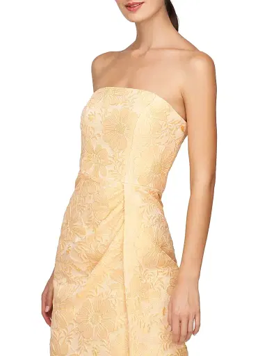 Kay Unger Women's Lucy Jacquard Midi-Dress - Saffron | Thumbnail 7 Kay Unger Women's Lucy Jacquard Midi-Dress - Saffron | Thumbnail 7
