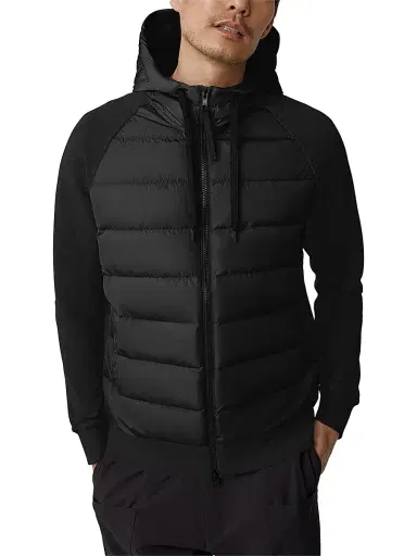 Canada Goose Men's HyBridge Huron Down Hoody Jacket - Black | Thumbnail 2 Canada Goose Men's HyBridge Huron Down Hoody Jacket - Black | Thumbnail 2