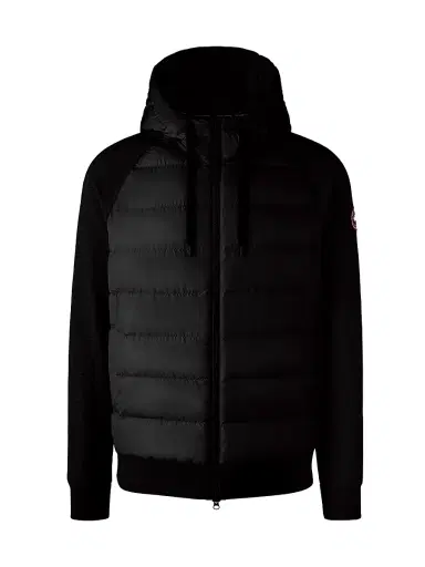 Canada Goose Men's HyBridge Huron Down Hoody Jacket - Black | Thumbnail 1 Canada Goose Men's HyBridge Huron Down Hoody Jacket - Black | Thumbnail 1