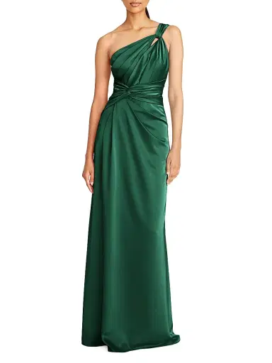 Theia Women's Gloria Twist Column Gown - Pine | Thumbnail 3 Theia Women's Gloria Twist Column Gown - Pine | Thumbnail 3