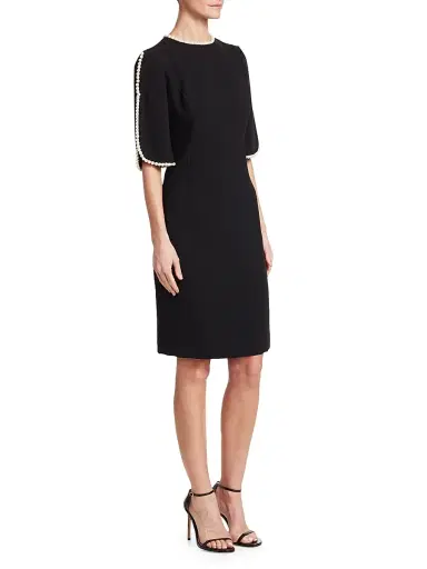 Teri Jon by Rickie Freeman Women's Embellished Slit Sleeve Sheath Dress - Black - Size 16 | Thumbnail 4 Teri Jon by Rickie Freeman Women's Embellished Slit Sleeve Sheath Dress - Black - Size 16 | Thumbnail 4