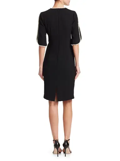 Teri Jon by Rickie Freeman Women's Embellished Slit Sleeve Sheath Dress - Black - Size 16 | Thumbnail 5 Teri Jon by Rickie Freeman Women's Embellished Slit Sleeve Sheath Dress - Black - Size 16 | Thumbnail 5