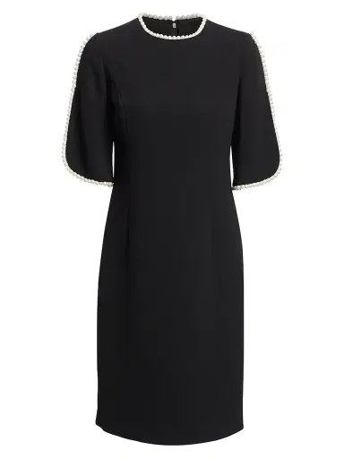 Teri Jon by Rickie Freeman Women's Embellished Slit Sleeve Sheath Dress - Black - Size 16 | Thumbnail 1 Teri Jon by Rickie Freeman Women's Embellished Slit Sleeve Sheath Dress - Black - Size 16 | Thumbnail 1