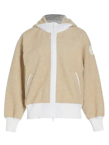 Canada Goose Women's Simcoe Fleece High-Neck Hooded Jacket - Mist Grey | Thumbnail 1 Canada Goose Women's Simcoe Fleece High-Neck Hooded Jacket - Mist Grey | Thumbnail 1