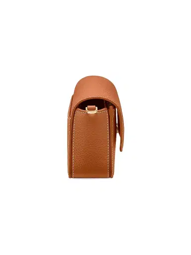 MAISON de SABRÉ Women's Mini Leather Flap Bag - Pecan Brown | Thumbnail 5 MAISON de SABRÉ Women's Mini Leather Flap Bag - Pecan Brown | Thumbnail 5