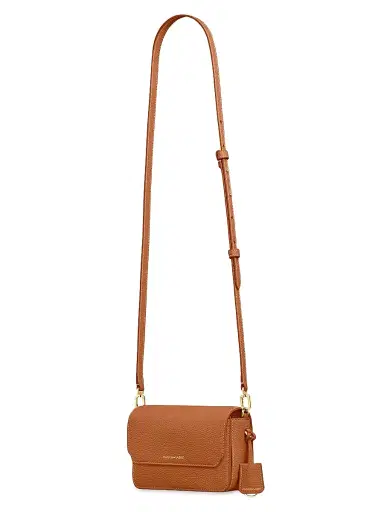 MAISON de SABRÉ Women's Mini Leather Flap Bag - Pecan Brown | Thumbnail 7 MAISON de SABRÉ Women's Mini Leather Flap Bag - Pecan Brown | Thumbnail 7