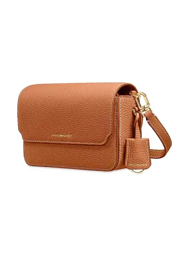 MAISON de SABRÉ Women's Mini Leather Flap Bag - Pecan Brown | Thumbnail 8 MAISON de SABRÉ Women's Mini Leather Flap Bag - Pecan Brown | Thumbnail 8