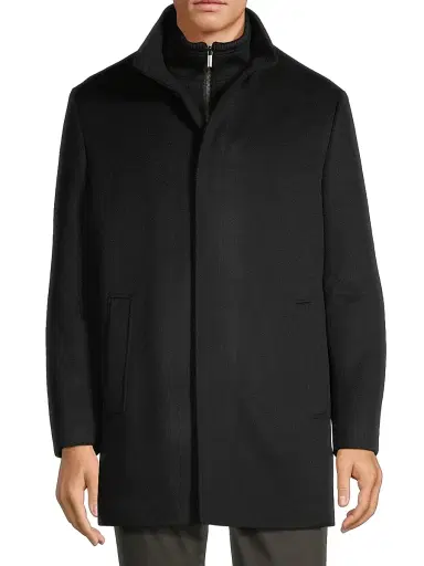 Cardinal Of Canada Men's Mont Royal Wool & Cashmere Car Coat - Black | Thumbnail 3 Cardinal Of Canada Men's Mont Royal Wool & Cashmere Car Coat - Black | Thumbnail 3