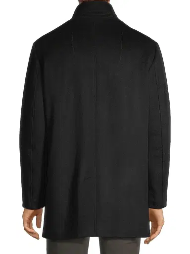 Cardinal Of Canada Men's Mont Royal Wool & Cashmere Car Coat - Black | Thumbnail 5 Cardinal Of Canada Men's Mont Royal Wool & Cashmere Car Coat - Black | Thumbnail 5