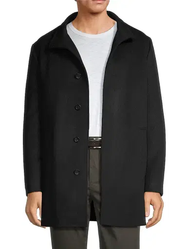 Cardinal Of Canada Men's Mont Royal Wool & Cashmere Car Coat - Black | Thumbnail 6 Cardinal Of Canada Men's Mont Royal Wool & Cashmere Car Coat - Black | Thumbnail 6
