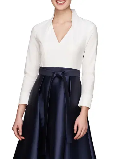 Kay Unger Women's Phoebe Swan-Neck Gown - White Dark Twilight | Thumbnail 6 Kay Unger Women's Phoebe Swan-Neck Gown - White Dark Twilight | Thumbnail 6