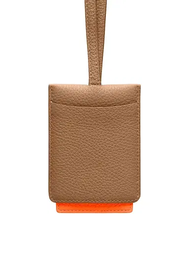 Maison de Sabre Leather ID Lanyard Holder - Manhattan Sandstone | Thumbnail 4 Maison de Sabre Leather ID Lanyard Holder - Manhattan Sandstone | Thumbnail 4
