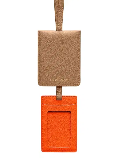Maison de Sabre Leather ID Lanyard Holder - Manhattan Sandstone | Thumbnail 6 Maison de Sabre Leather ID Lanyard Holder - Manhattan Sandstone | Thumbnail 6