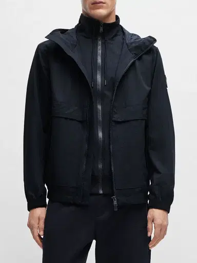 BOSS Men's Packable Zip-Up Sweatshirt - Dark Blue | Thumbnail 2 BOSS Men's Packable Zip-Up Sweatshirt - Dark Blue | Thumbnail 2