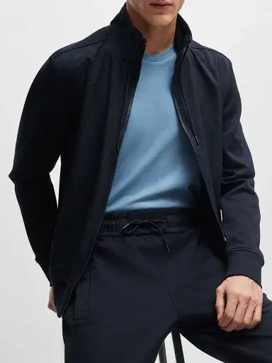 BOSS Men's Packable Zip-Up Sweatshirt - Dark Blue | Thumbnail 3 BOSS Men's Packable Zip-Up Sweatshirt - Dark Blue | Thumbnail 3