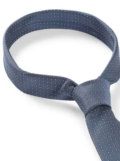 BOSS Men's Silk Blend Tie with Jacquard Woven Pattern - Blue | Thumbnail 4 BOSS Men's Silk Blend Tie with Jacquard Woven Pattern - Blue | Thumbnail 4
