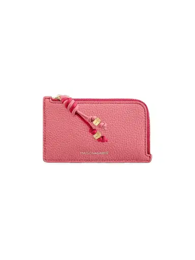 MAISON de SABRÉ Women's Leather Zip Card Holder - Candy Fuchsia | Thumbnail 1 MAISON de SABRÉ Women's Leather Zip Card Holder - Candy Fuchsia | Thumbnail 1