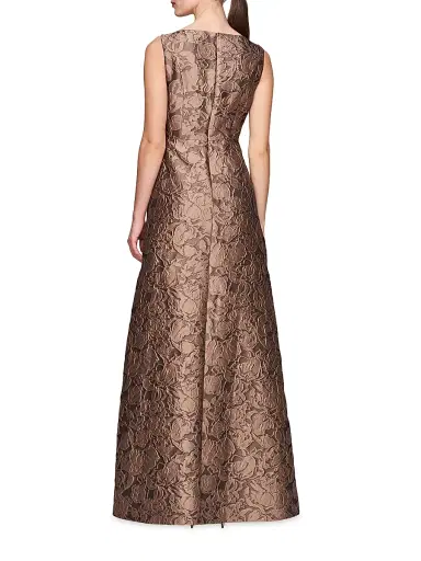Kay Unger Women's Emerson Jacquard Walk-Through Jumpsuit | Thumbnail 5 Kay Unger Women's Emerson Jacquard Walk-Through Jumpsuit | Thumbnail 5