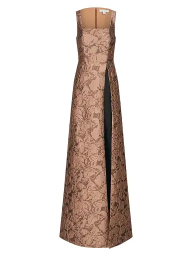 Kay Unger Women's Emerson Jacquard Walk-Through Jumpsuit | Thumbnail 1 Kay Unger Women's Emerson Jacquard Walk-Through Jumpsuit | Thumbnail 1