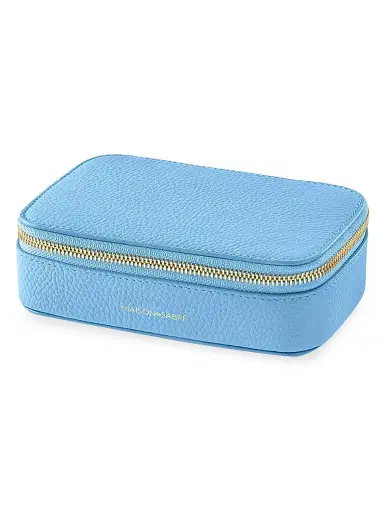 MAISON de SABRÉ Women's Leather Jewelry Case - Sky Blue | Thumbnail 2 MAISON de SABRÉ Women's Leather Jewelry Case - Sky Blue | Thumbnail 2