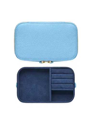 MAISON de SABRÉ Women's Leather Jewelry Case - Sky Blue | Thumbnail 4 MAISON de SABRÉ Women's Leather Jewelry Case - Sky Blue | Thumbnail 4