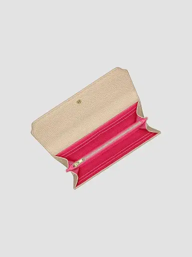 MAISON de SABRÉ Women's Long Leather Flap Wallet - Saharan Fuchsia | Thumbnail 4 MAISON de SABRÉ Women's Long Leather Flap Wallet - Saharan Fuchsia | Thumbnail 4