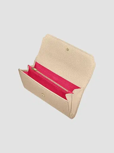 MAISON de SABRÉ Women's Long Leather Flap Wallet - Saharan Fuchsia | Thumbnail 5 MAISON de SABRÉ Women's Long Leather Flap Wallet - Saharan Fuchsia | Thumbnail 5