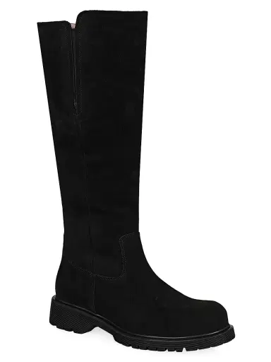 La Canadienne Women's Helene 38MM Suede Lug Sole Boots - Black | Thumbnail 2 La Canadienne Women's Helene 38MM Suede Lug Sole Boots - Black | Thumbnail 2