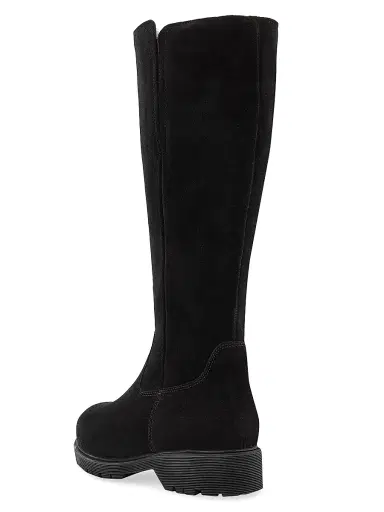 La Canadienne Women's Helene 38MM Suede Lug Sole Boots - Black | Thumbnail 4 La Canadienne Women's Helene 38MM Suede Lug Sole Boots - Black | Thumbnail 4