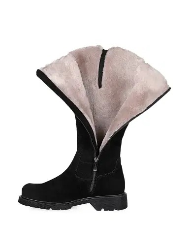 La Canadienne Women's Helene 38MM Suede Lug Sole Boots - Black | Thumbnail 6 La Canadienne Women's Helene 38MM Suede Lug Sole Boots - Black | Thumbnail 6