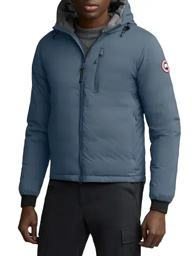 Canada Goose Men's Lodge Down Hooded Jacket - Ozone Blue | Thumbnail 3 Canada Goose Men's Lodge Down Hooded Jacket - Ozone Blue | Thumbnail 3