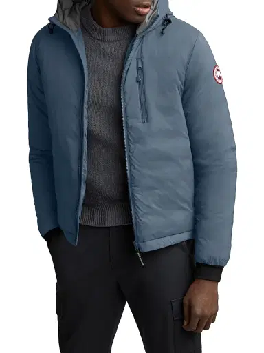 Canada Goose Men's Lodge Down Hooded Jacket - Ozone Blue | Thumbnail 4 Canada Goose Men's Lodge Down Hooded Jacket - Ozone Blue | Thumbnail 4