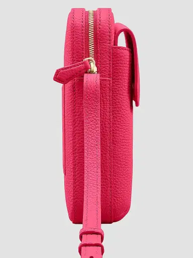 Maison de Sabre Leather Zip Phone Pouch - Shibuya Fuchsia | Thumbnail 4 Maison de Sabre Leather Zip Phone Pouch - Shibuya Fuchsia | Thumbnail 4