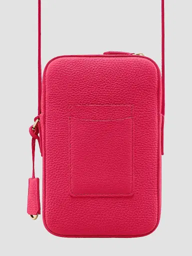 Maison de Sabre Leather Zip Phone Pouch - Shibuya Fuchsia | Thumbnail 6 Maison de Sabre Leather Zip Phone Pouch - Shibuya Fuchsia | Thumbnail 6