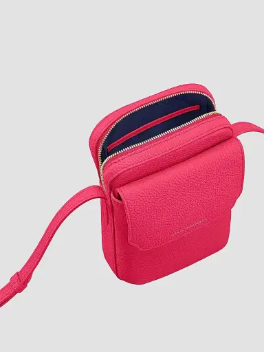 Maison de Sabre Leather Zip Phone Pouch - Shibuya Fuchsia | Thumbnail 7 Maison de Sabre Leather Zip Phone Pouch - Shibuya Fuchsia | Thumbnail 7