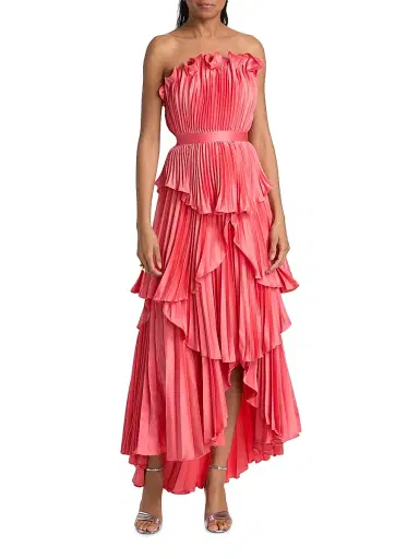 AMUR Women's Janey Tiered Shell High-Low Gown - Aurelia | Thumbnail 3 AMUR Women's Janey Tiered Shell High-Low Gown - Aurelia | Thumbnail 3