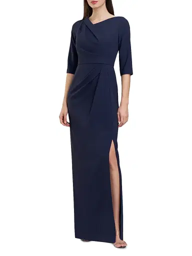 Kay Unger Women's Margerite Pleated Column Gown | Thumbnail 3 Kay Unger Women's Margerite Pleated Column Gown | Thumbnail 3