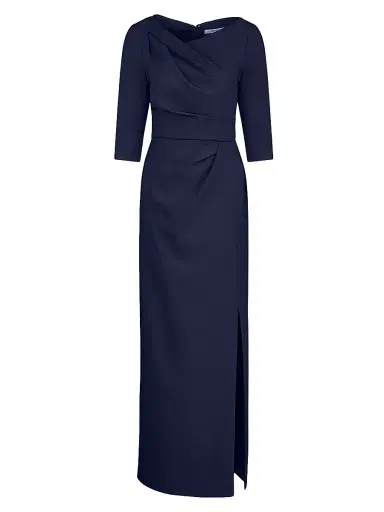 Kay Unger Women's Margerite Pleated Column Gown | Thumbnail 1 Kay Unger Women's Margerite Pleated Column Gown | Thumbnail 1