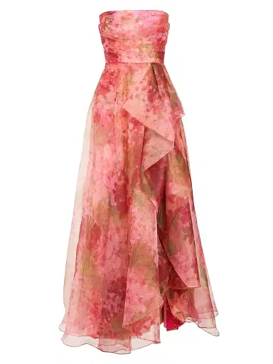 Theia Women's Fahreta Floral Strapless Gown - Printed Wisteria | Thumbnail 1 Theia Women's Fahreta Floral Strapless Gown - Printed Wisteria | Thumbnail 1