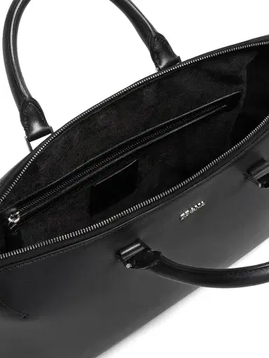 Zegna Men's Calf Leather Business Bag | Thumbnail 4 Zegna Men's Calf Leather Business Bag | Thumbnail 4