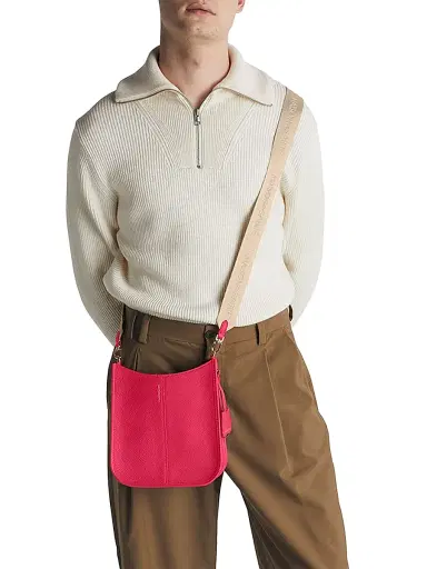 MAISON de SABRÉ Women's Leather Saddle Bag - Shibuya Fuchsia | Thumbnail 3 MAISON de SABRÉ Women's Leather Saddle Bag - Shibuya Fuchsia | Thumbnail 3