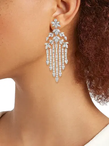 Adriana Orsini Women's Versailles Rhodium-Plated & Cubic Zirconia Chandelier Earrings - Silver | Thumbnail 2 Adriana Orsini Women's Versailles Rhodium-Plated & Cubic Zirconia Chandelier Earrings - Silver | Thumbnail 2