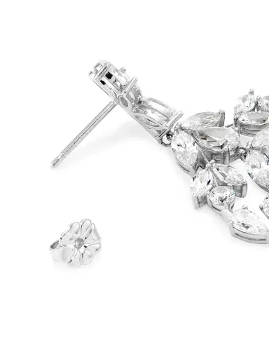 Adriana Orsini Women's Versailles Rhodium-Plated & Cubic Zirconia Chandelier Earrings - Silver | Thumbnail 3 Adriana Orsini Women's Versailles Rhodium-Plated & Cubic Zirconia Chandelier Earrings - Silver | Thumbnail 3