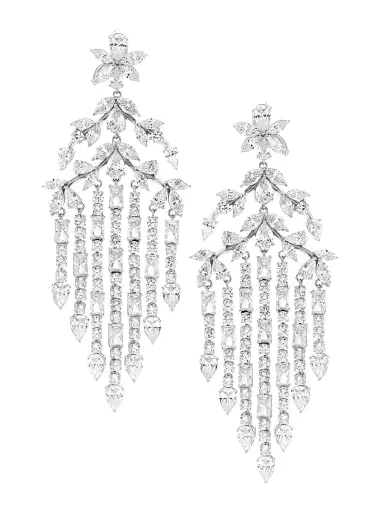 Adriana Orsini Women's Versailles Rhodium-Plated & Cubic Zirconia Chandelier Earrings - Silver | Thumbnail 1 Adriana Orsini Women's Versailles Rhodium-Plated & Cubic Zirconia Chandelier Earrings - Silver | Thumbnail 1